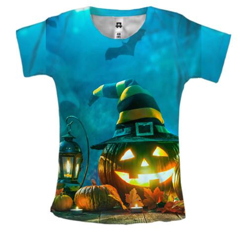 Жіноча 3D футболка Halloween art Screaming man