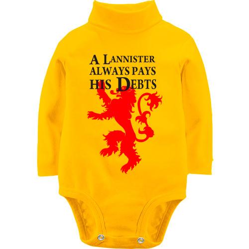 Детский боди LSL a lannister always pays his debts