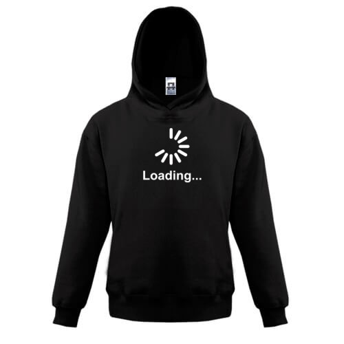 Детская толстовка с голографическим индикатором и надписью «Loading...»