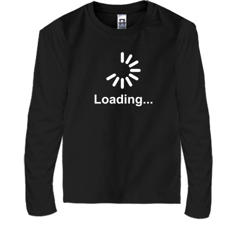 Детский лонгслив с голографическим индикатором и надписью «Loading...»
