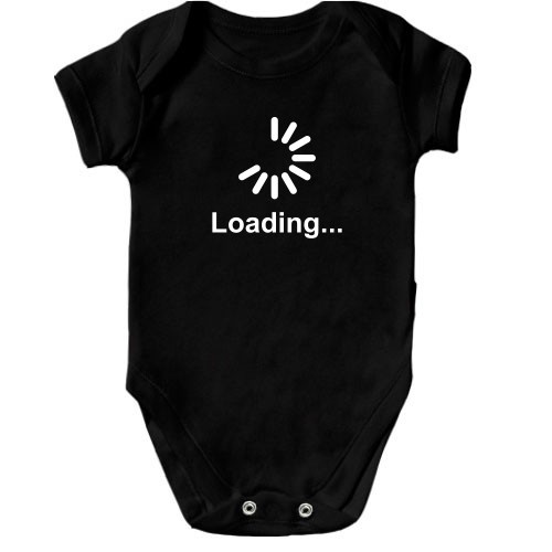 Детский боди с голографическим индикатором и надписью «Loading...»