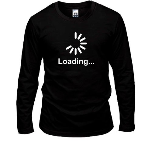 Мужской лонгслив с голографическим индикатором и надписью «Loading...»