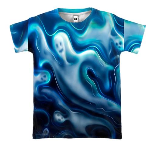 3D футболка Ghosts art pattern