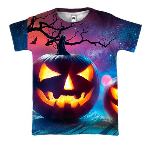 3D футболка Halloween pumpkins 2