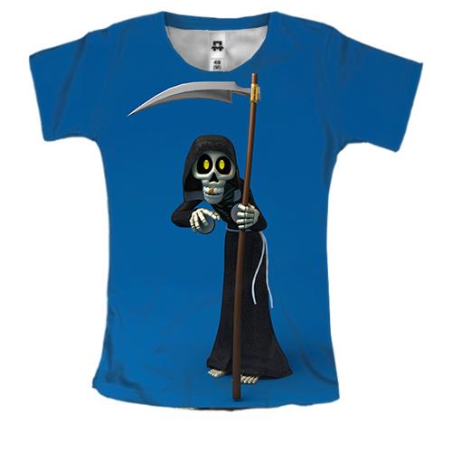 Женская 3D футболка Смерть с косой