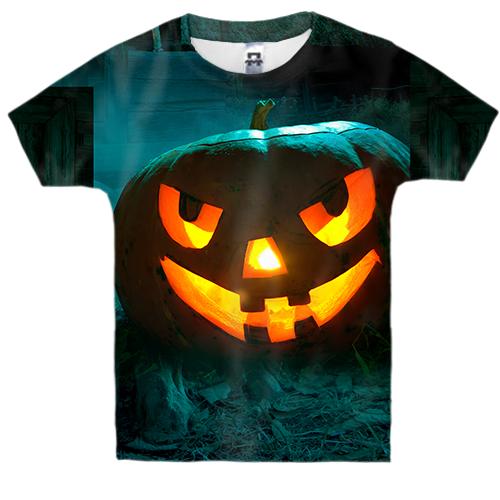 Детская 3D футболка Halloween pumpkin smile