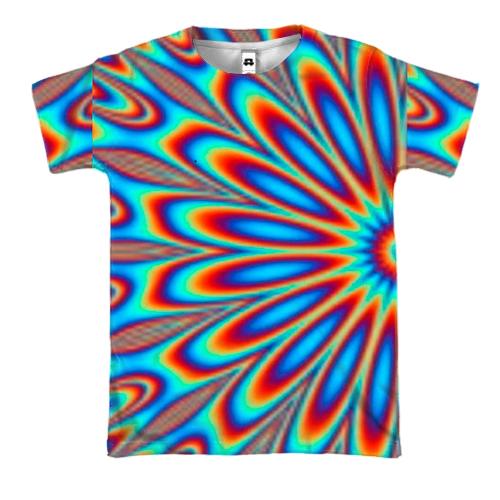 3D футболка Rainbow optical illusion