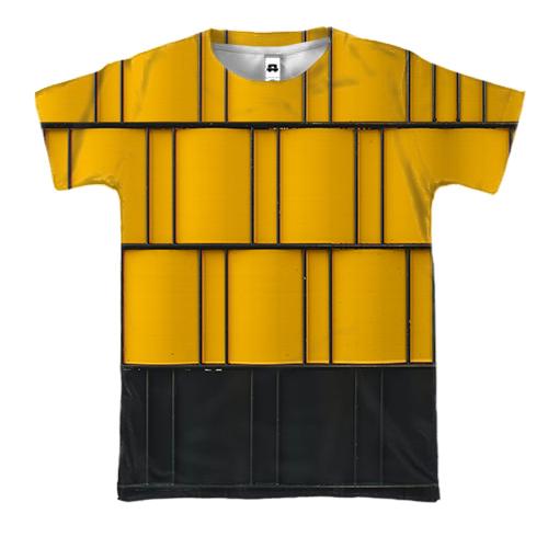 3D футболка Yellow-black pattern