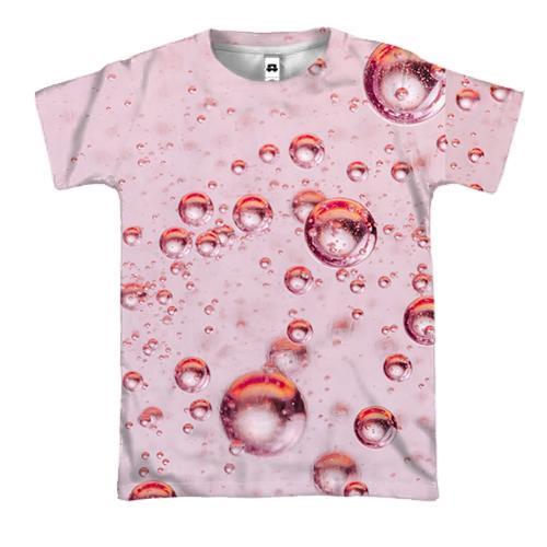 3D футболка Pink bubbles pattern