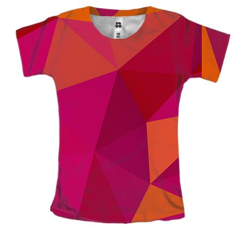 Жіноча 3D футболка Abstraction low polly