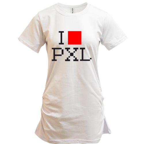 Подовжена футболка I pixel