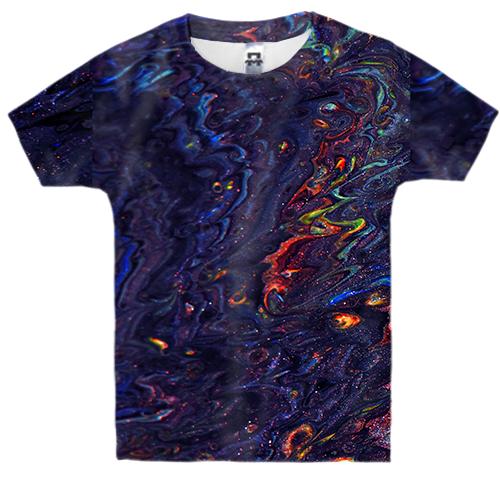 Детская 3D футболка Abstraction neon drops