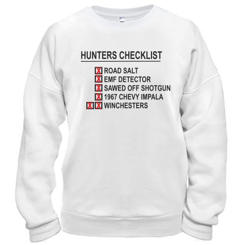 Світшот  с принтом  Hunters checklist