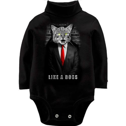 Детский боди LSL с котом в пиджаке 