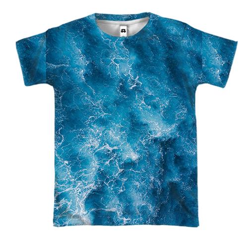 3D футболка Sea waves pattern