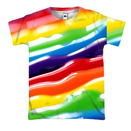 3D футболка Rainbow stripes