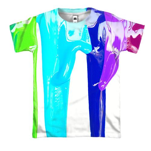 3D футболка Rainbow streaks