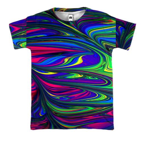 3D футболка Rainbow abstraction 3
