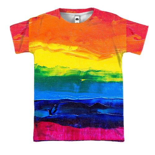 3D футболка Rainbow Abstraction 5