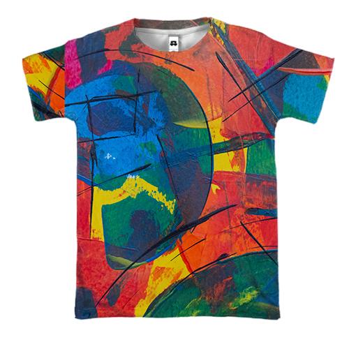 3D футболка Multicolor abstraction 9