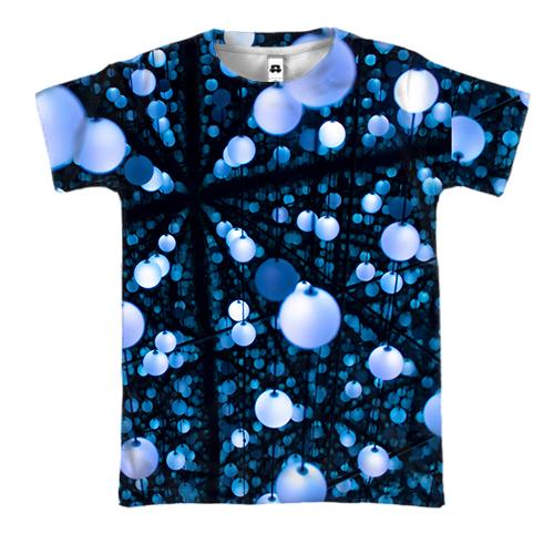 3D футболка White balls pattern