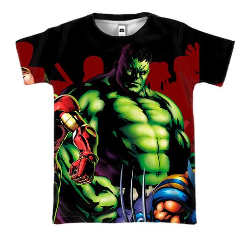 3D футболка Avangers comics