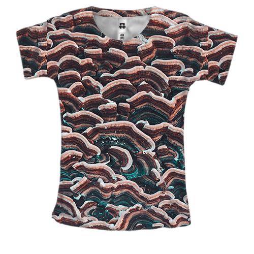 Женская 3D футболка Mushrooms pattern