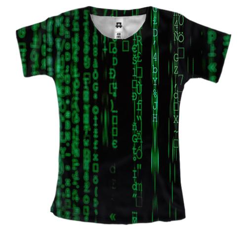 Жіноча 3D футболка Matrix pattern