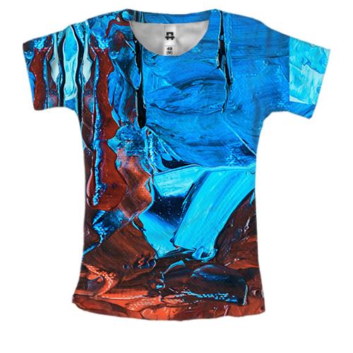 Женская 3D футболка Multicolor abstraction 5