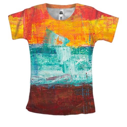 Жіноча 3D футболка Multicolor abstraction 6