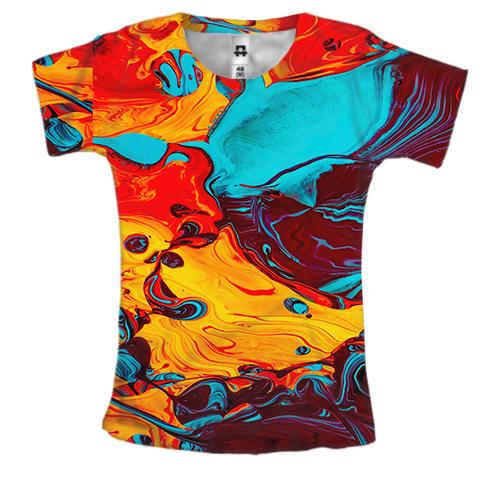 Жіноча 3D футболка Multicolor abstraction 12