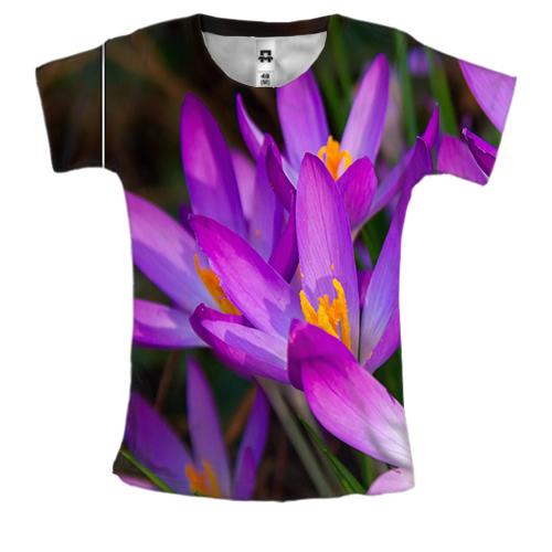 Жіноча 3D футболка Feolite flowers