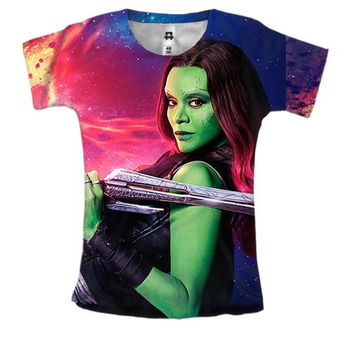 Женская 3D футболка Gamora Avengers
