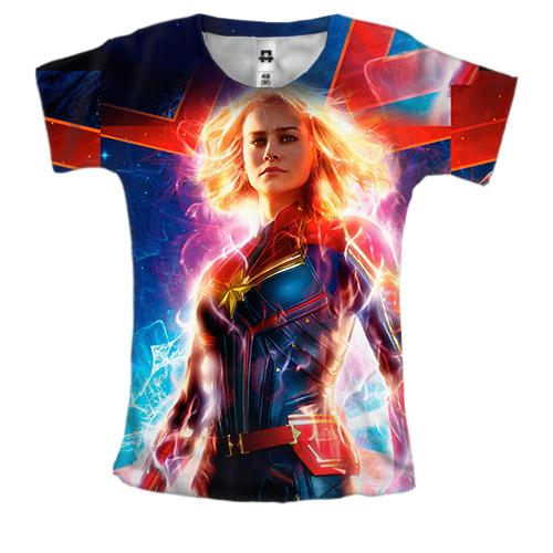 Женская 3D футболка Captain Marvel