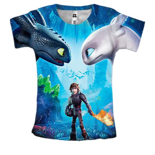 Жіноча 3D футболка How to Train Your Dragon: The Hidden World