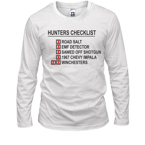 Лонгслів  с принтом  Hunters checklist