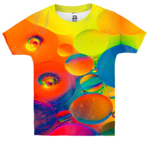 Детская 3D футболка Rainbow drops 2