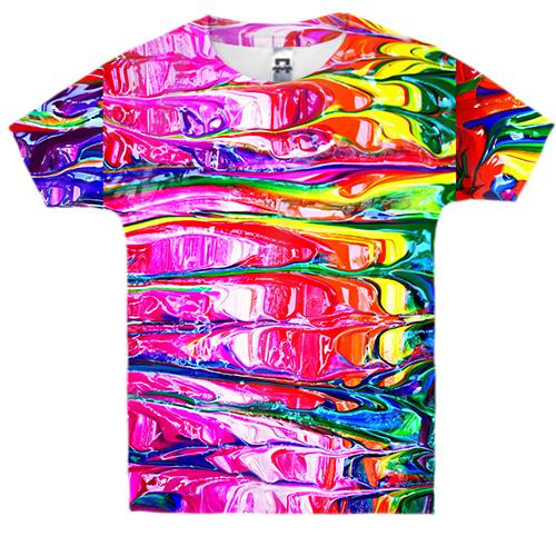 Детская 3D футболка Rainbow abstraction