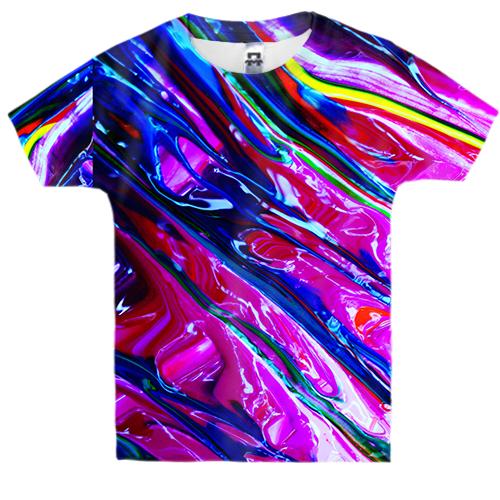 Детская 3D футболка Rainbow abstraction 2