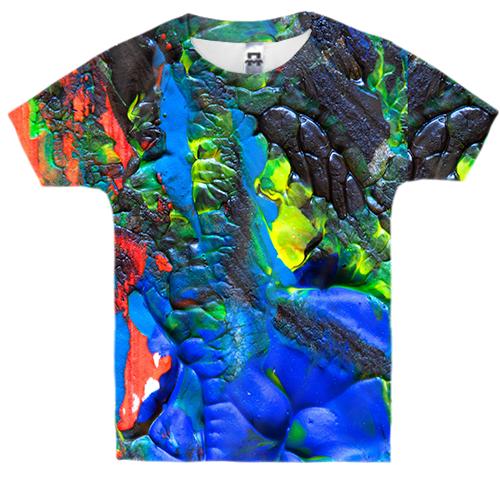 Детская 3D футболка Multicolor abstraction 2