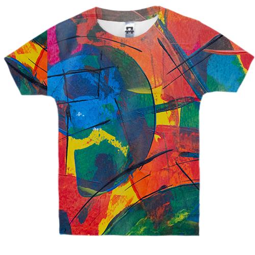 Детская 3D футболка Multicolor abstraction 9