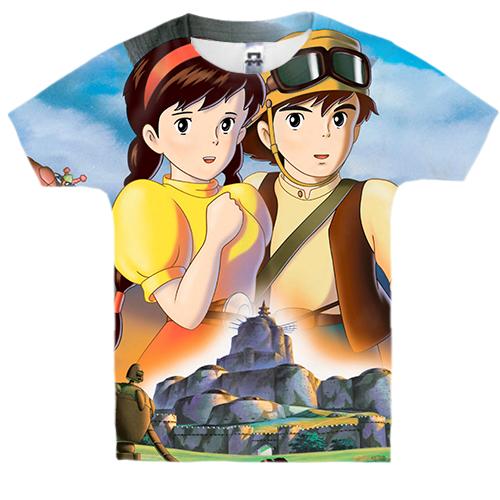 Детская 3D футболка Anime boy and girl