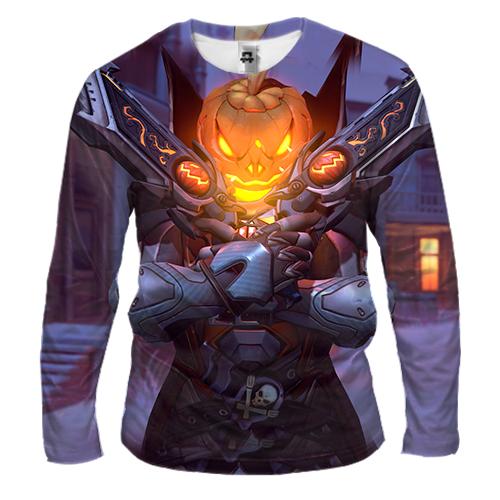 Мужской 3D лонгслив Halloween warrior