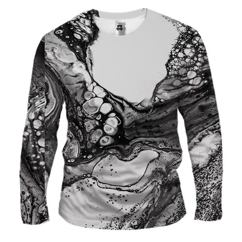 Чоловічий 3D лонгслів Abstraction alcohol ink
