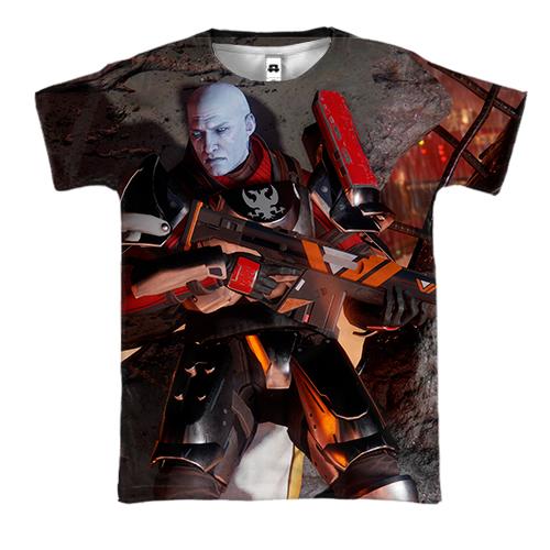 3D футболка Ghost overlay for destiny 2