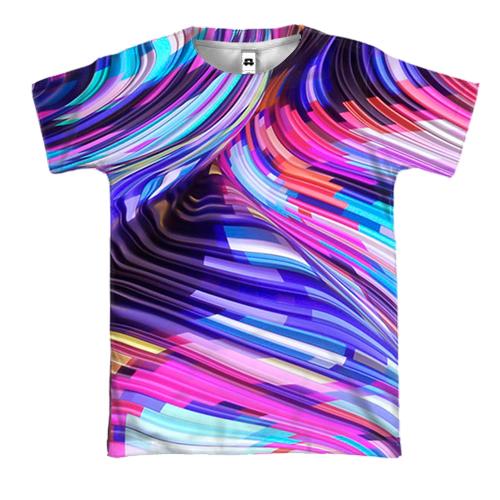 3D футболка Neon abstraction