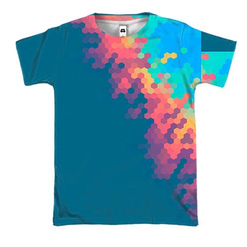 3D футболка Multicolor abstraction 15