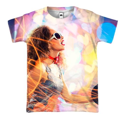 3D футболка Girl with a gram record