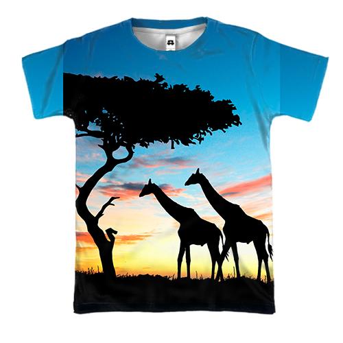 3D футболка Safari sunset