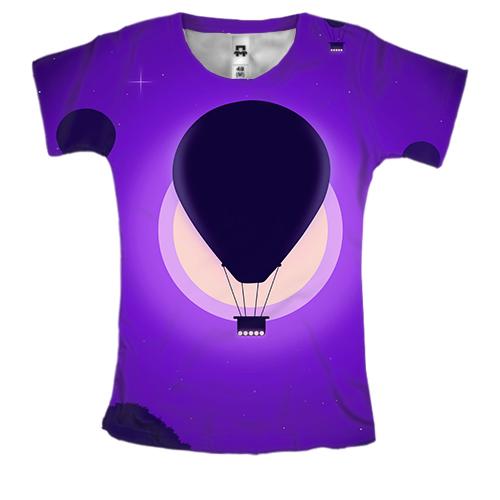 Жіноча 3D футболка Balloon purple